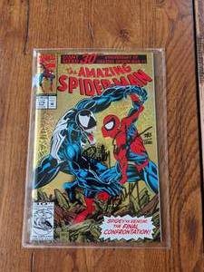 lot 11 image: Amazing Spider-Man #375 signed by Mark Bagley and Randy Emberlin with C.O.A