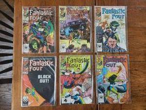 lot 70 image: Marvel Comics - Vintage 75 cent - 1980s - Fantastic Four - #s 290,291,292,293,294, and 295