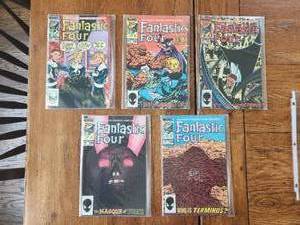 lot 103 image: Marvel Comics - Vintage 60 cent - 1980s - Fantastic Four - #s 265,266,267,268, and 269