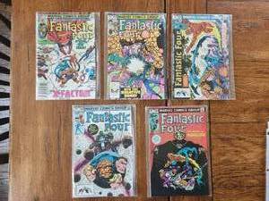 lot 93 image: Marvel Comics - Vintage 60 cent - 1980s - Fantastic Four - #s 250,251,252,253, and 254