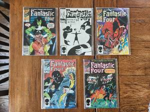 lot 81 image: Marvel Comics - Vintage 60 & 65 cent - 1980s - Fantastic Four - #s 275,276,277,278, and 279