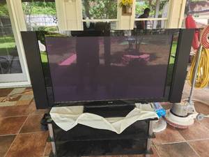 lot 30 image: Pioneer - 50 Flat panel TV, Model PRO-111FD with Pioneer Speakers SMW2025-A with remote