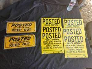 lot 173 image: Selection of posted signs
