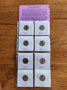 lot 80 image: 8 Brilliant uncirculated Roosevelt Dimes -