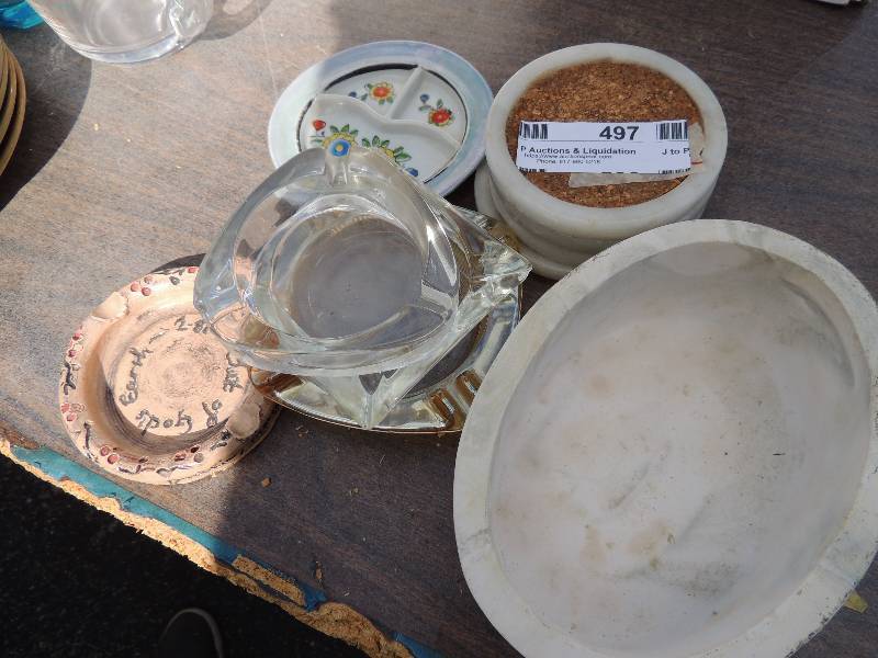 lot 497 image: Coasters ashtrays, &  dcor...