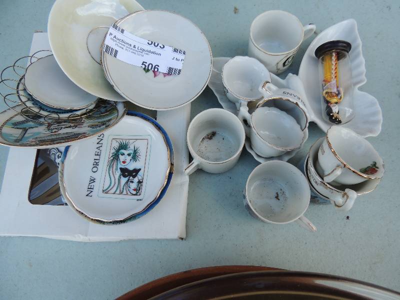 lot 506 image: miniature  tea cups, saucers from ...