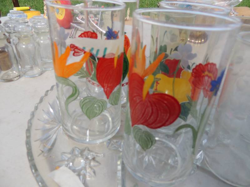 lot 514 image: glasses and crystal tray...