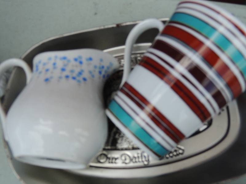 lot 525 image: Christian art coffee cups, pitcher...
