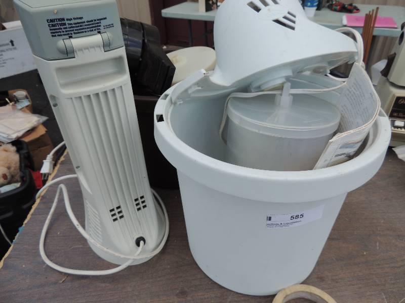 lot 585 image: 2 ice cream makers and Environizer air purifier