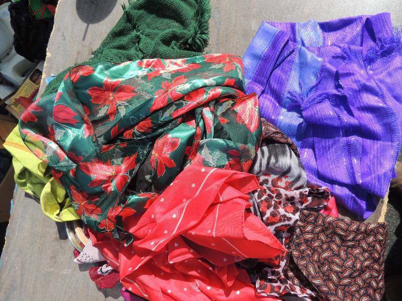 lot 595 image: Box of SCARVES