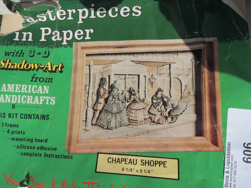 lot 606 image: Masterpieces in paper 3-D SHADOW ART   CHAPEAU SHOPPE