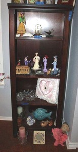 lot 1 image: Wooden display unit only (not contents) - 61 Tall x 24 x 14