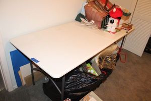 lot 82 image: Lifetime folding white table only