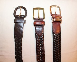 lot 100 image: Braided Leather belts, see photos