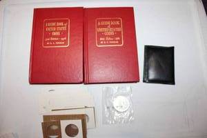 lot 150 image: US coin Books, coin holders, and Vietnam the wall commemorative coin