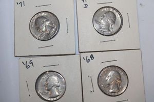 lot 131 image: US currency-- 1960s and 70s quarters