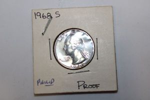 lot 133 image: US currency-- 1968 S Proof quarter