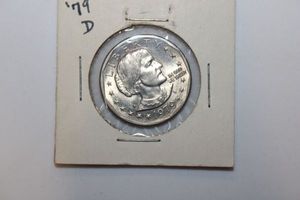 lot 134 image: US currency-- 1979 D Susan B Anthony One Dollar coin