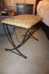 lot 160 image: Vanity seat with iron frame