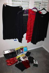 lot 151 image: Wicked inspired - outfits in black and red plus Playbills