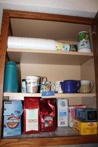 lot 204 image: Coffee, Tea, and coffee mugs