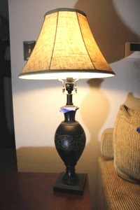 lot 251 image: Table lamp with black base