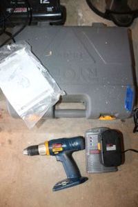 lot 258 image: Ryobi drill with battery charger and storage case