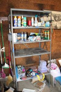 lot 277 image: Metal storage shelf only
