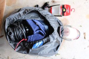 lot 284 image: Air mattress and blower plus lanterns