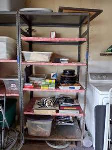 lot 262 image: Garage metal storage shelf unit only
