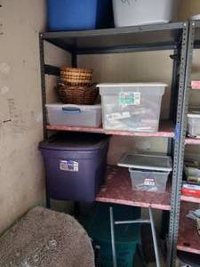 lot 263 image: Garage metal storage shelf unit only