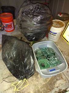 lot 322 image: Christmas tree and lights with extension cords
