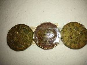 lot 346 image: English coins - 3 pence. 1938, 1943, 1945