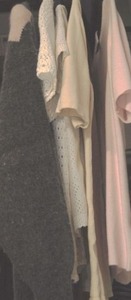 lot 117 image: Clothes 3 Medium SweatersShrugs, and Two Short Sleeve Blouses, Alfred Dunner, Evan-Picone, and More