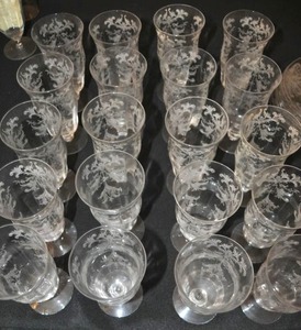 lot 81 image: Twenty Stemware, Crystal Etched
