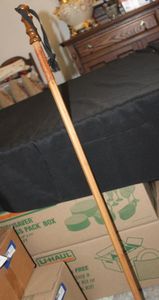 lot 248 image: Hand crafted walking stick by Bill Collins wordworking