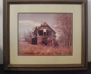 lot 285 image: Depression era farm house Framed Picture