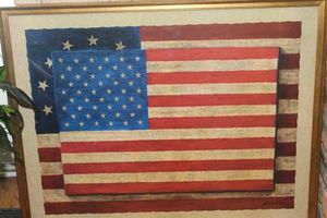 lot 289 image: Reprint of Original Wooden Flag Painting