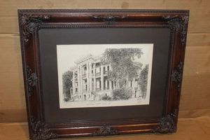 lot 292 image: Artist signed and numbered (455 of 400) Holloway White Castle Louisiana Framed print