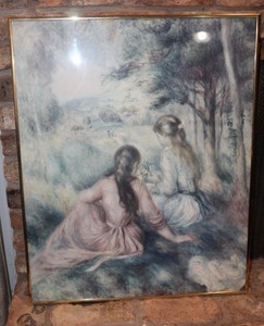 lot 296 image: In the Meadow by Pierre Augusta Renoir Framed Print Artwork
