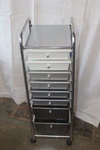 lot 305 image: Eight Drawer Rolling Storage Drawers