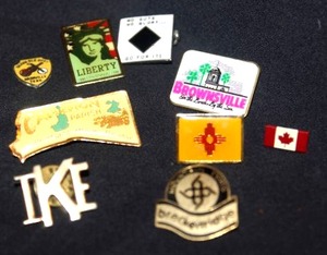 lot 354 image: Variety of Pins including Ike political, Grand Ole Opry, and more as shown