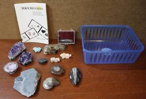lot 2 image: Crystals and fossils and petrified wood