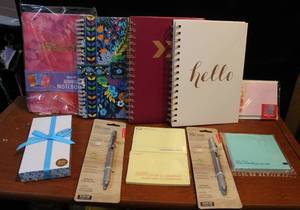 lot 16 image: 4-in-1 pen tools and journals and sticky notes