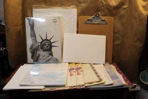 lot 52 image: Assorted decorative paper and Matt board and more