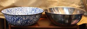 lot 153 image: Two metal large mixing bowls