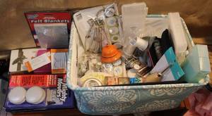 lot 159 image: Basket full of random items