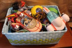 lot 167 image: Basket full of random toys