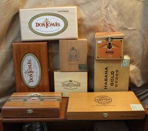 lot 177 image: Lot of wood cigar boxes
