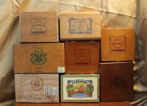 lot 178 image: Lot of wood cigar boxes